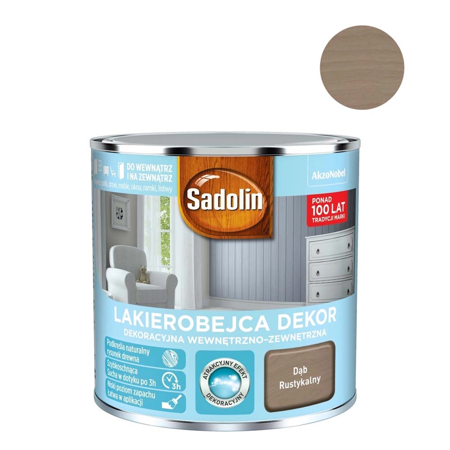 Sadolin Lakierobejca Dekor dąb rustykalny 250 ml