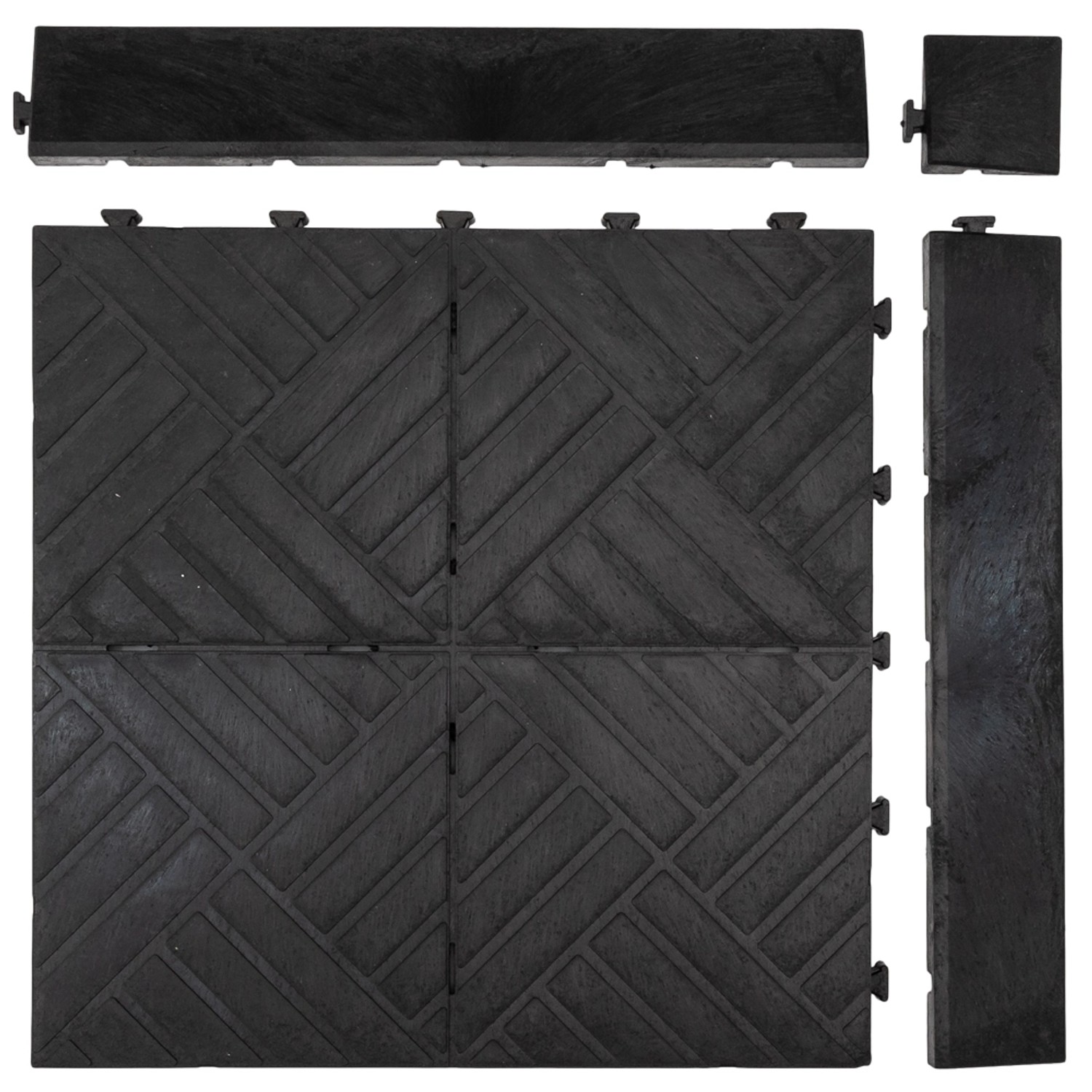 Płyta recyklingowa Extreme Solid czarny - 45 x 45 cm