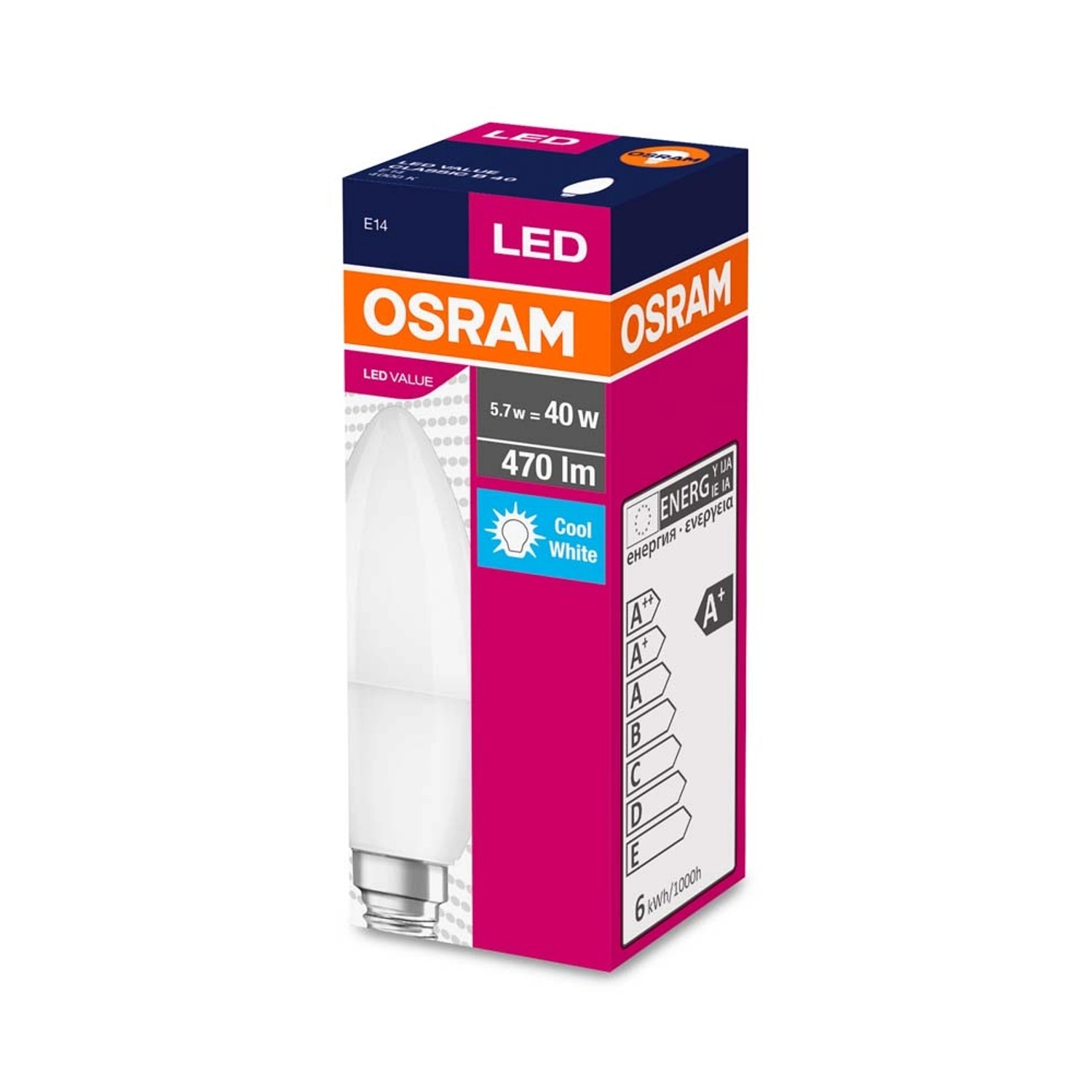 Żarówka LED VALUE CLASSIC B40 5,7W E14 470 lm 4000K