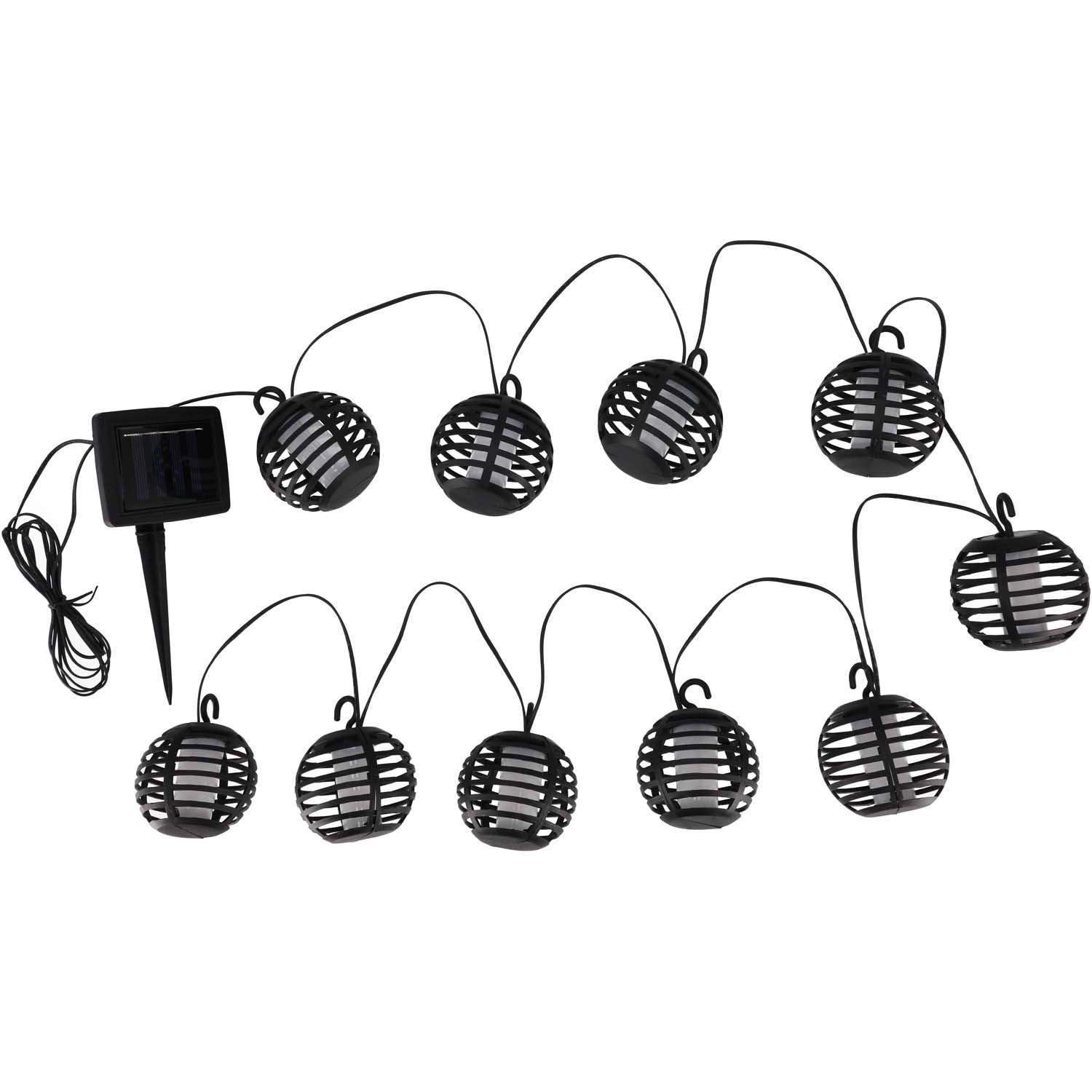 Jumi Girlanda solarna 10-punktowa 100xLED płomienie 3,8 m