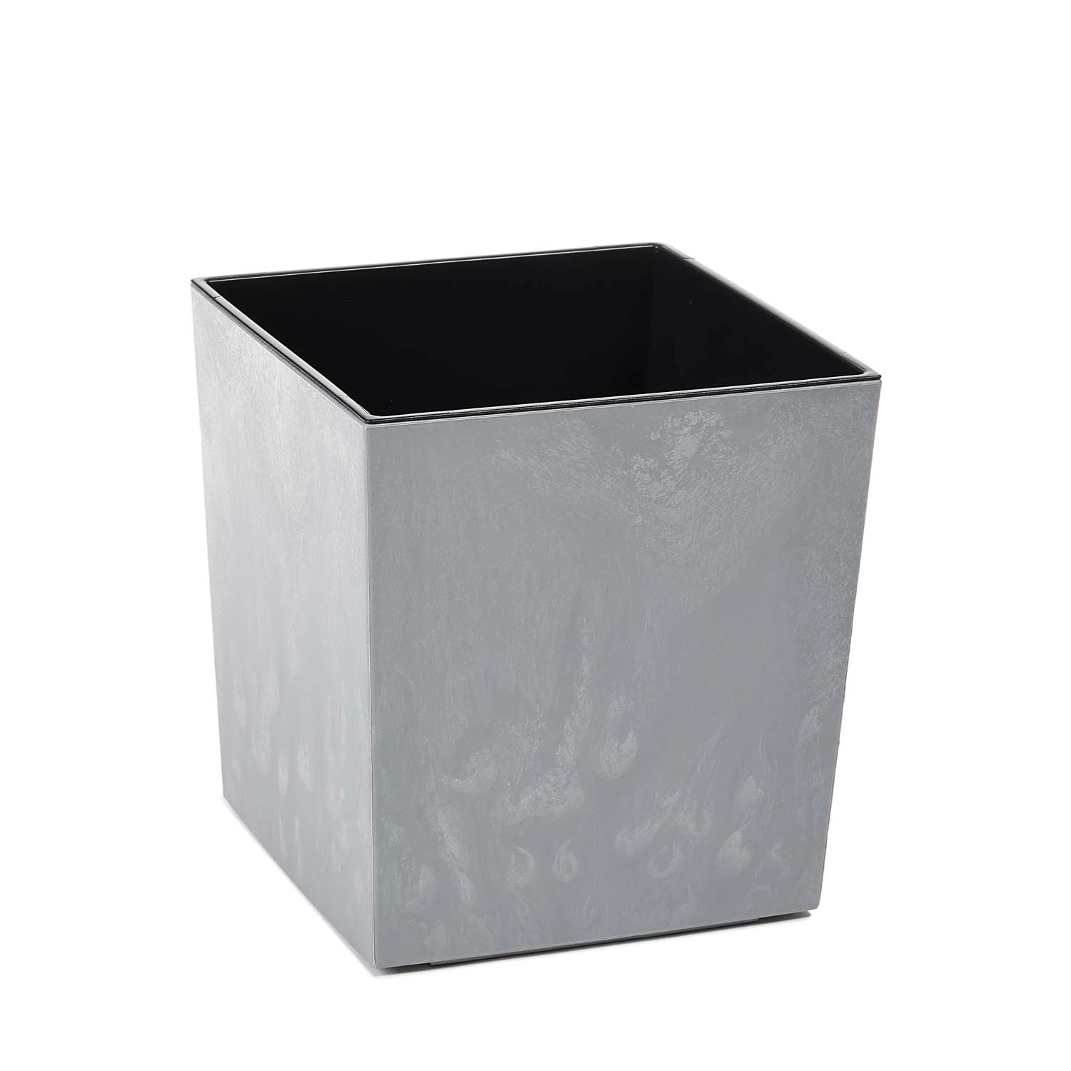 Doniczka Juka szara beton recycled - 19 x 19 cm