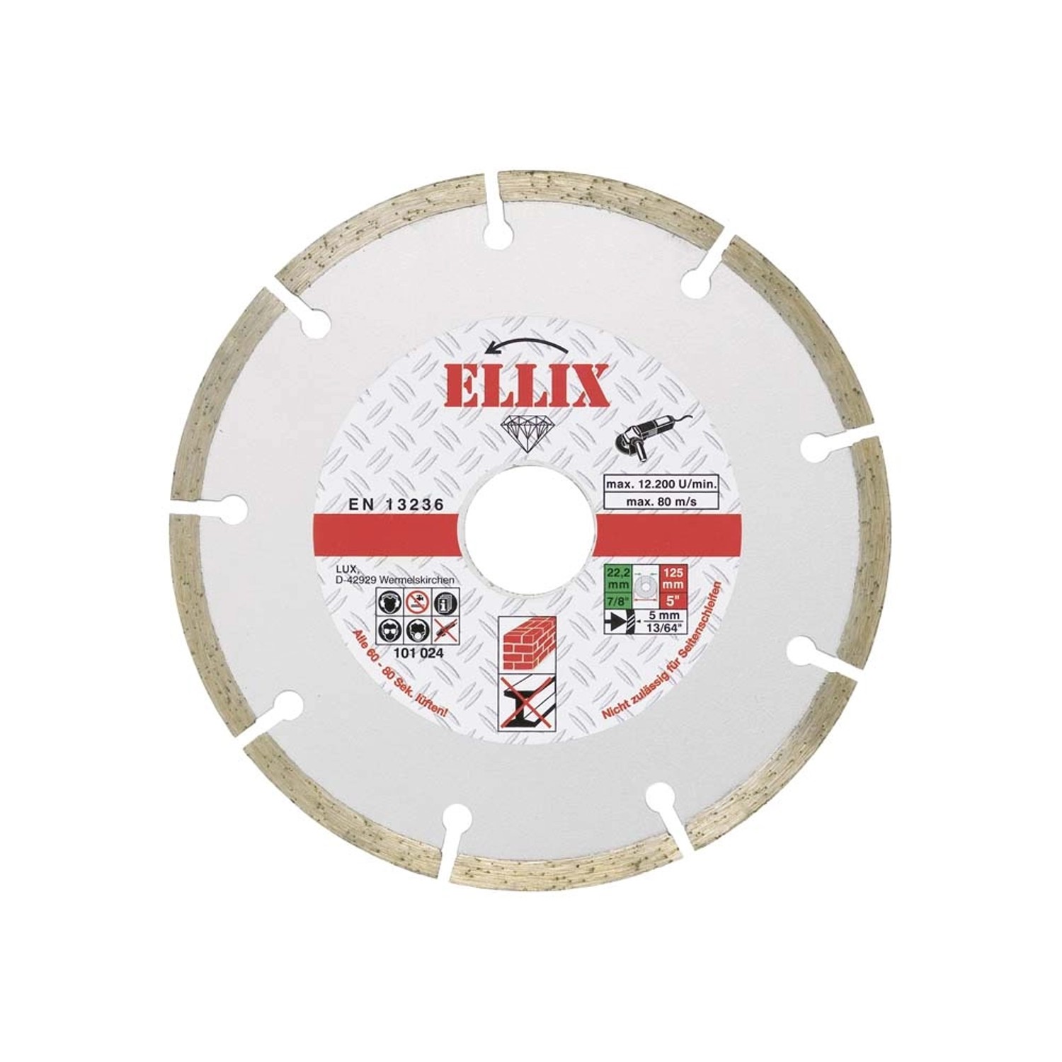 Ellix Tarcza diamentowa segmentowa 125 mm