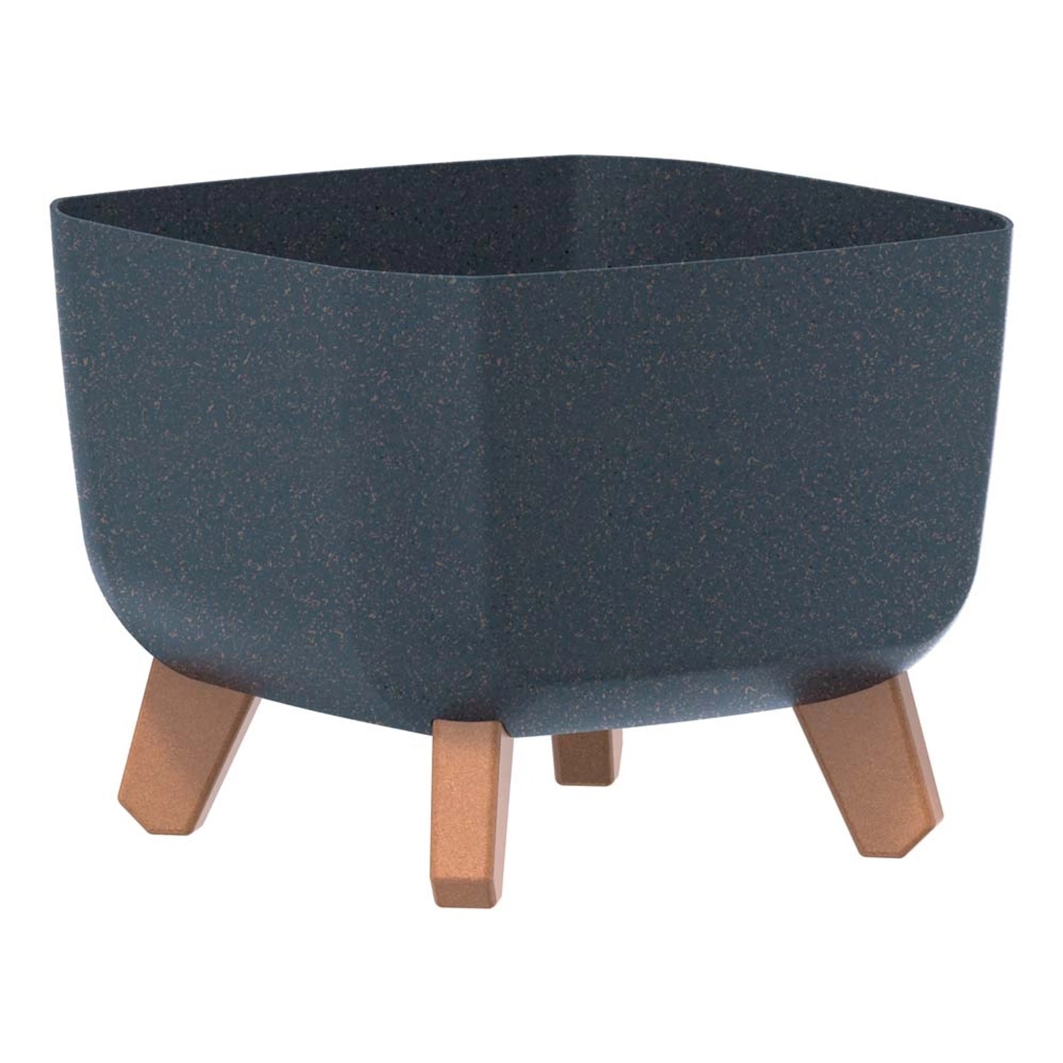 Doniczka Gracja SQ Wood antracyt ECO - 24 x 24 cm