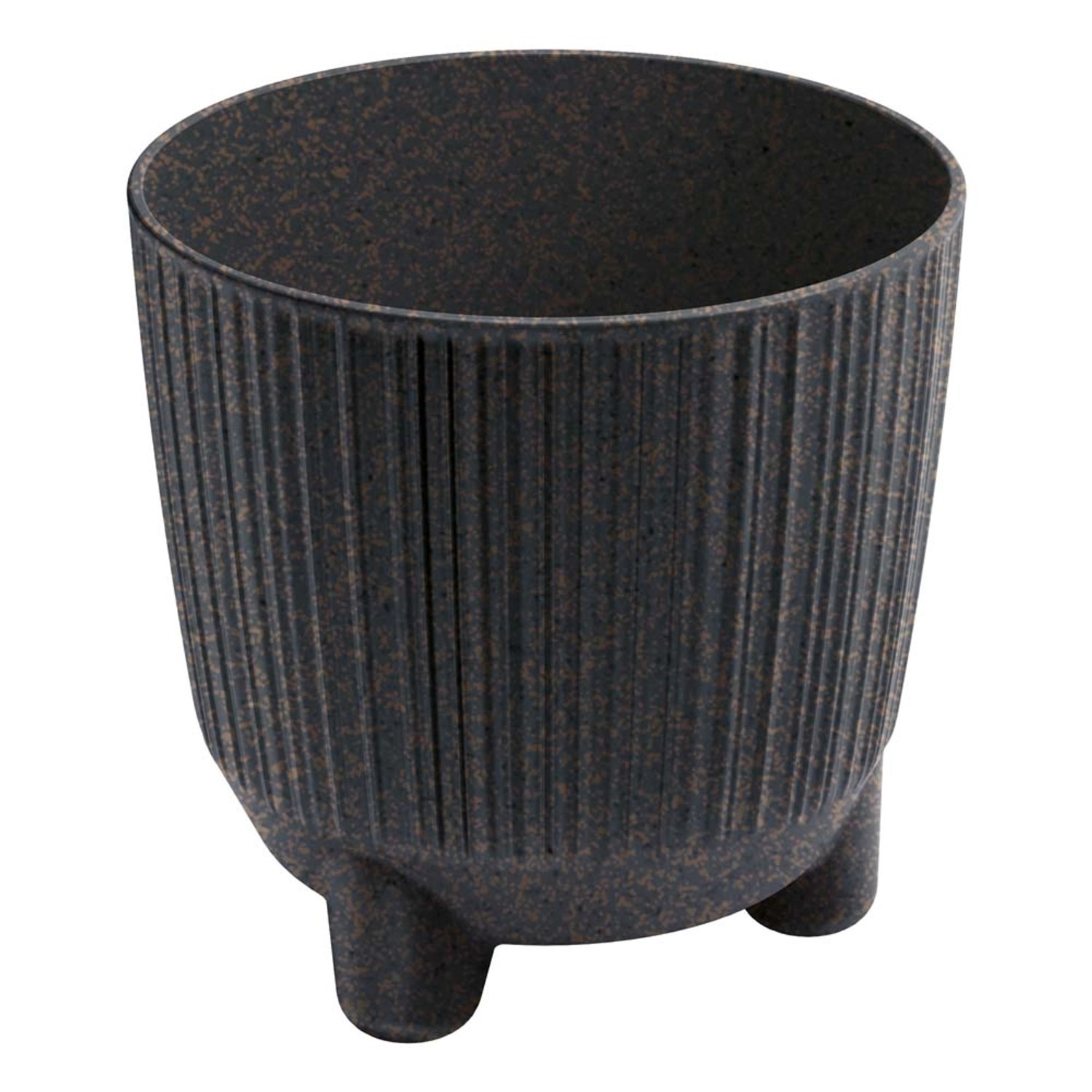 Doniczka Ryfo N Wood antracyt ECO - 11 cm