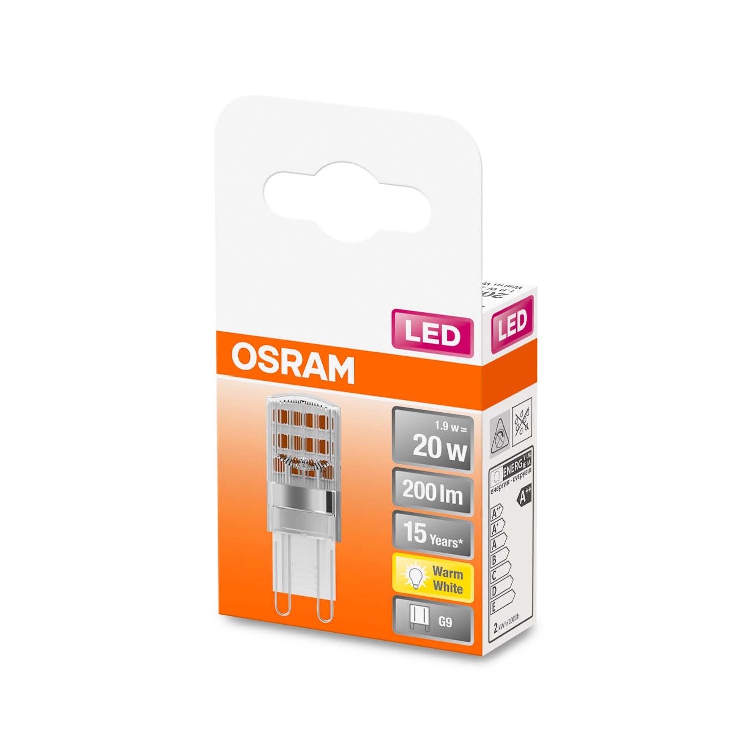 Osram Żarówka LED PIN20 LC 1,9W G9 200 lm 2700K