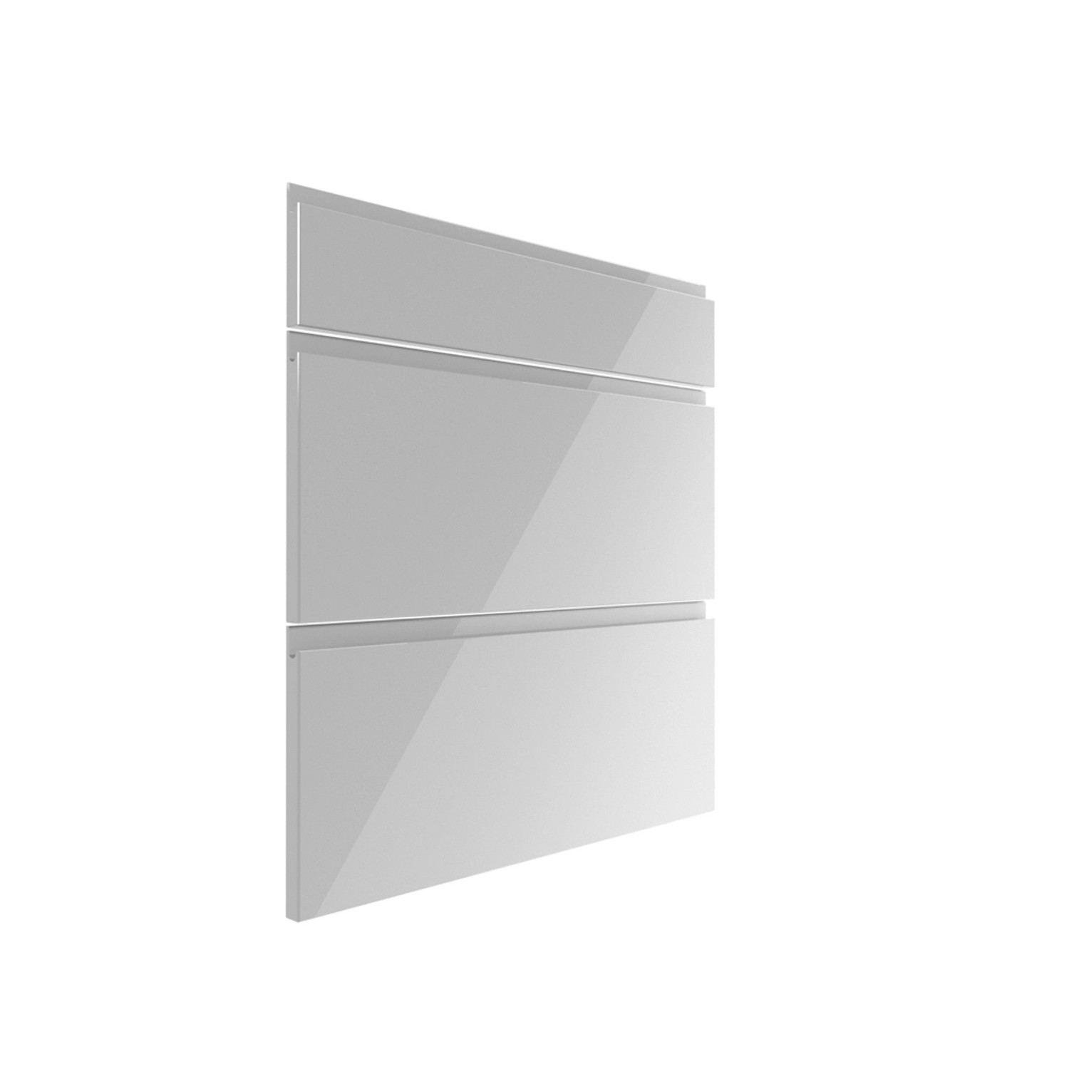 Trzy fronty do szafki z szufladami Verona 80 cm grey metal