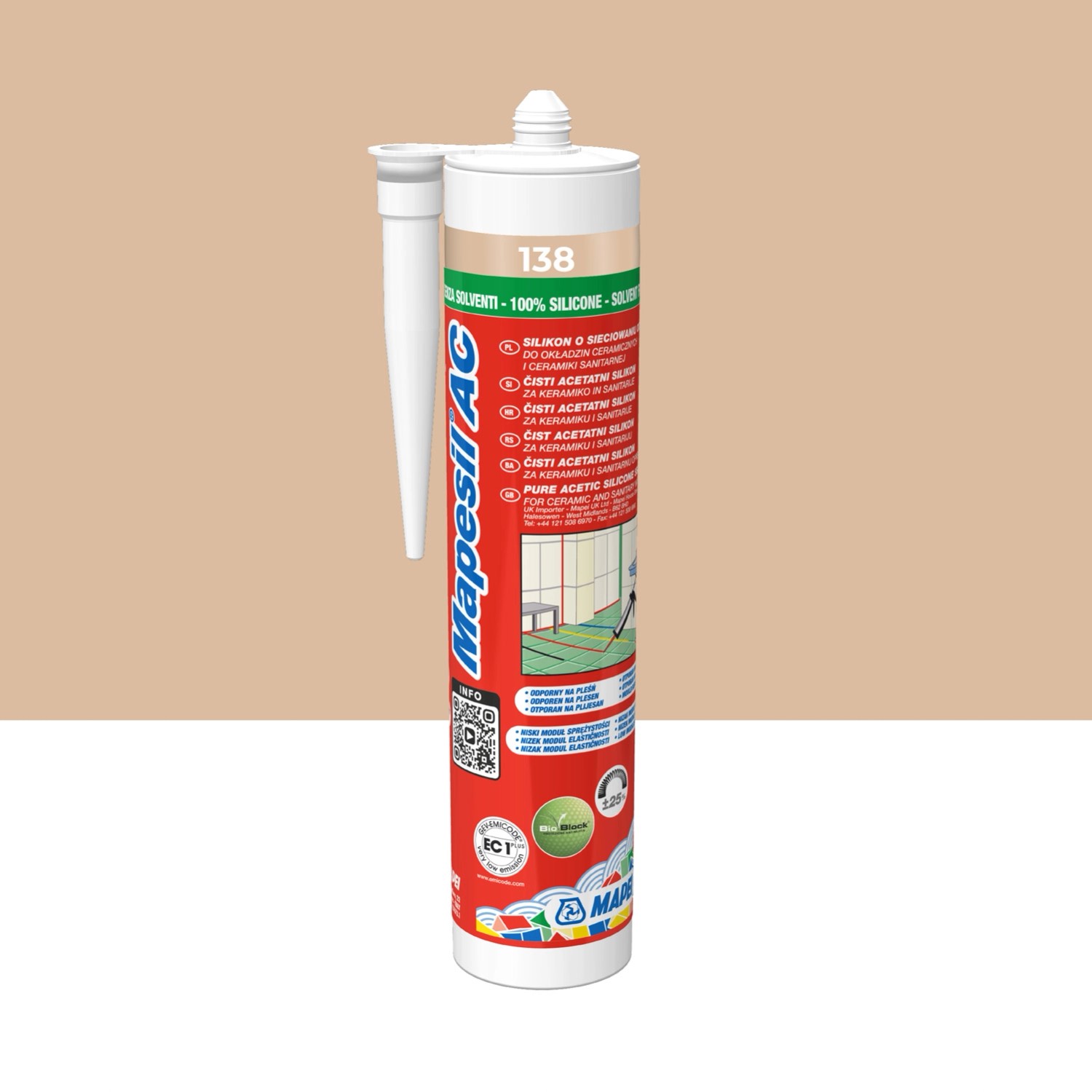 Mapei Silikon Mapesil Ac 138 migdałowy 310 ml