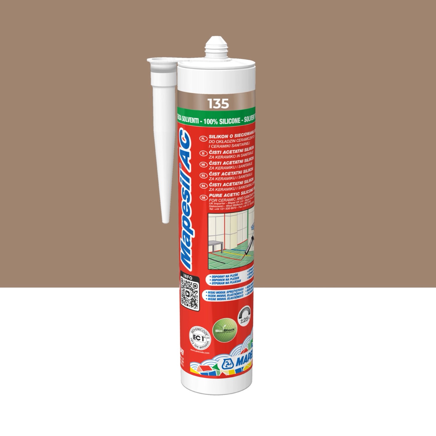 Mapei Silikon Mapesil AC 135 złoty pył 310 ml