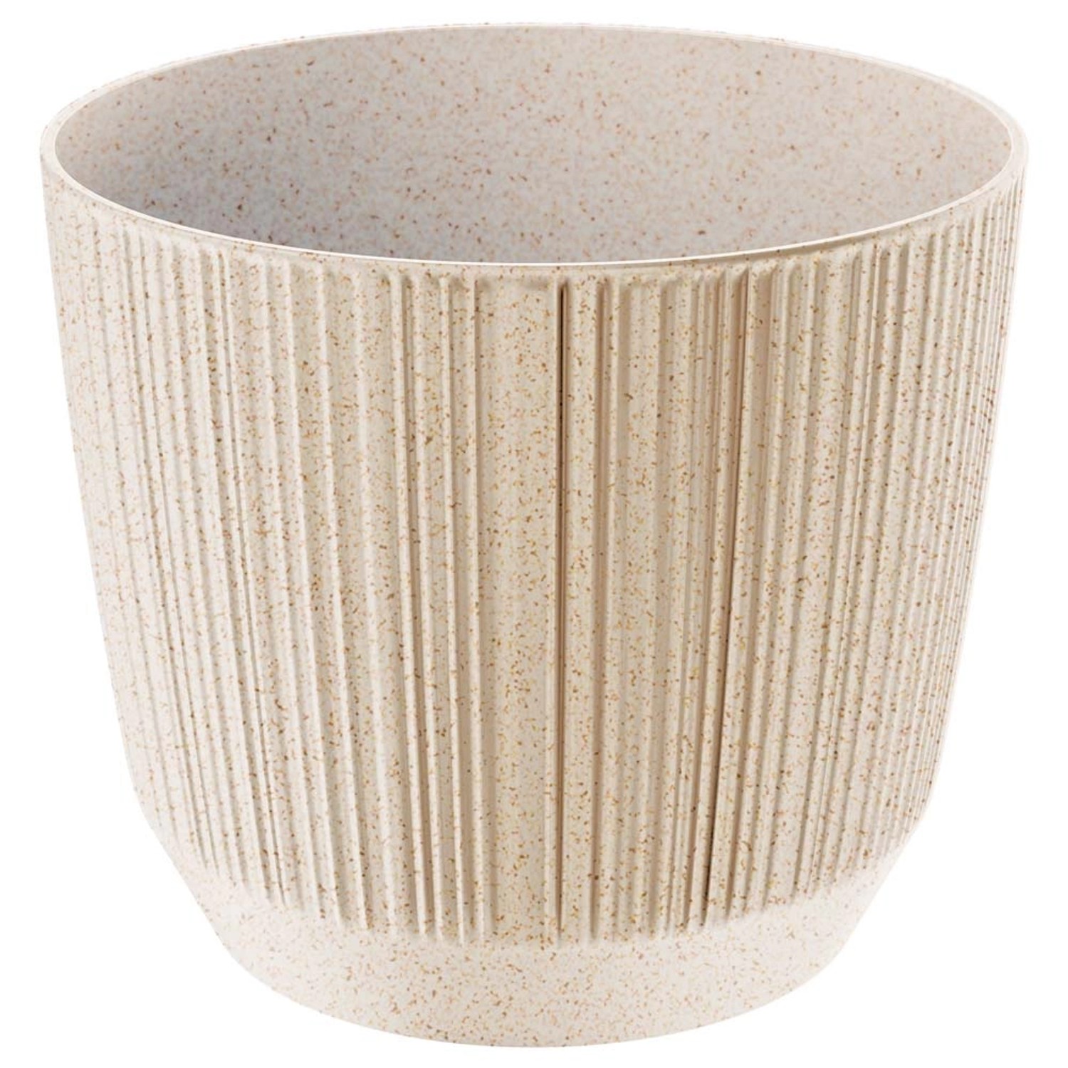 Doniczka Ryfo Wood biała ECO - 15 cm
