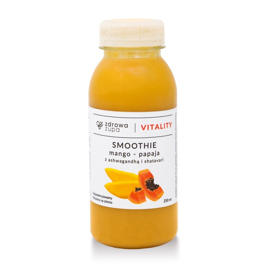 Smoothie mango papaja z ashwagandhą i shatavari