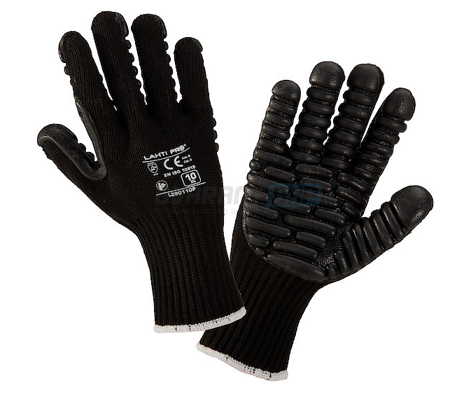 PROFIX RĘKAWICE ANTYWIBRACYJNE L290110K ROZMIAR 10 XL CZARNEARN