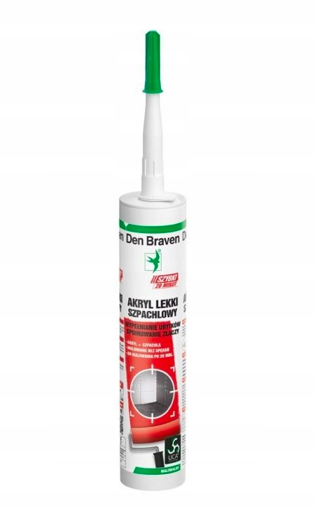 DEN BRAVEN LEKKA MASA AKRYL SZPACHLOWY BIAŁY 280ML