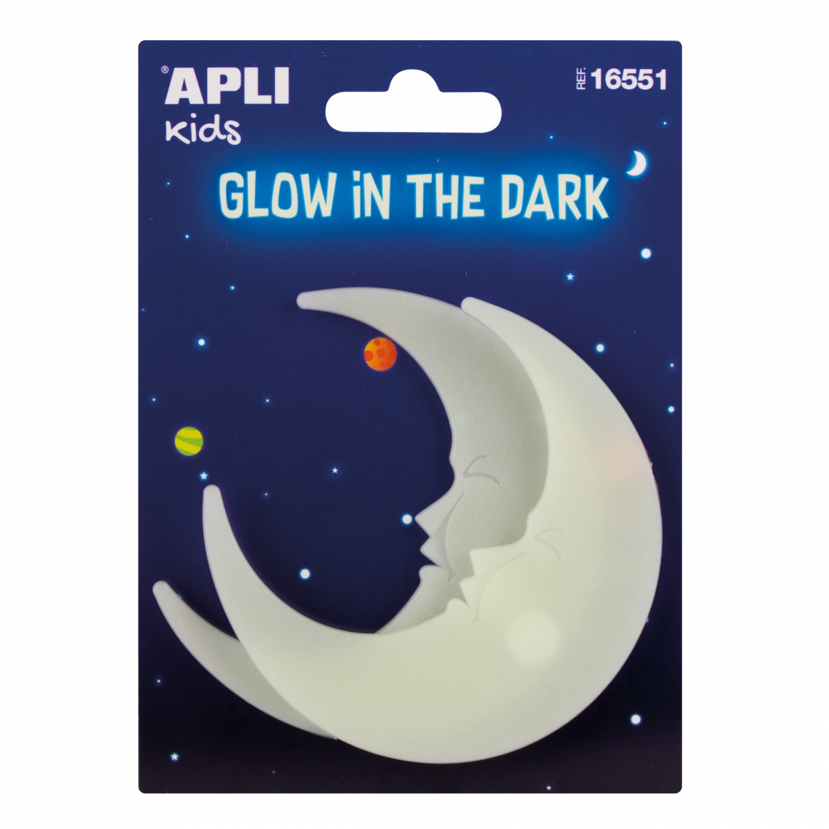 Apli Kids, Fluorescencyjne naklejki - Księżyce 2 sztuki