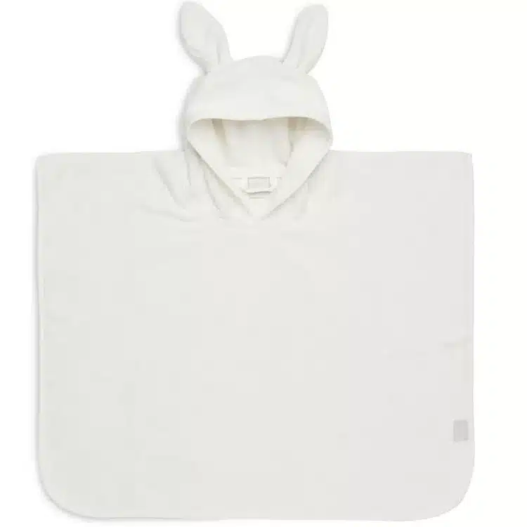 Poncho kąpielowe RABBIT z kapturem 65 x 62 cm IVORY Jollein BBTB