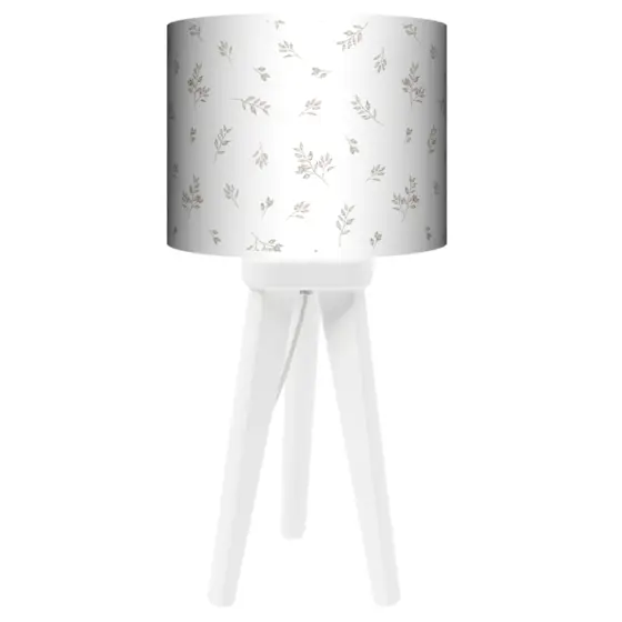 Lampa Trójnóg mała Listki - kolor podstawy biały FL