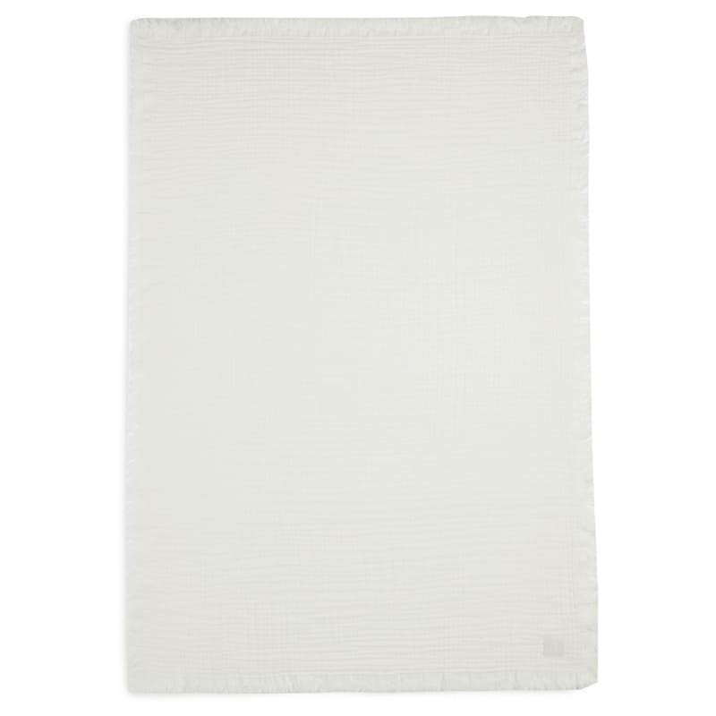 Jollein kocyk do wózka fotelika i kołyski muślinowy 100x75 cm FRINGE Ivory BBTB
