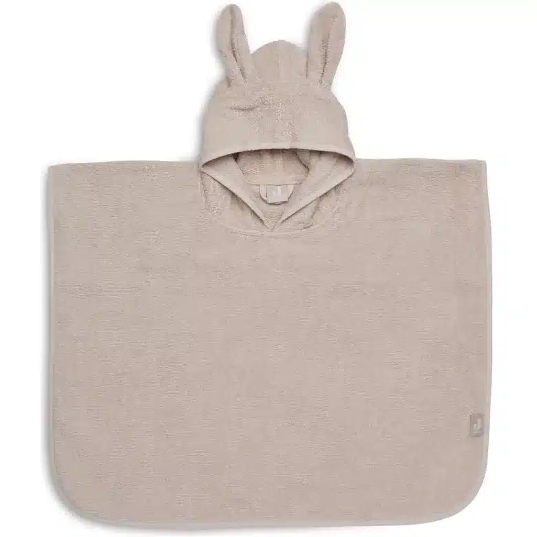 Poncho kąpielowe RABBIT z kapturem 65 x 62 cm PALE PINK Jollein BBTB
