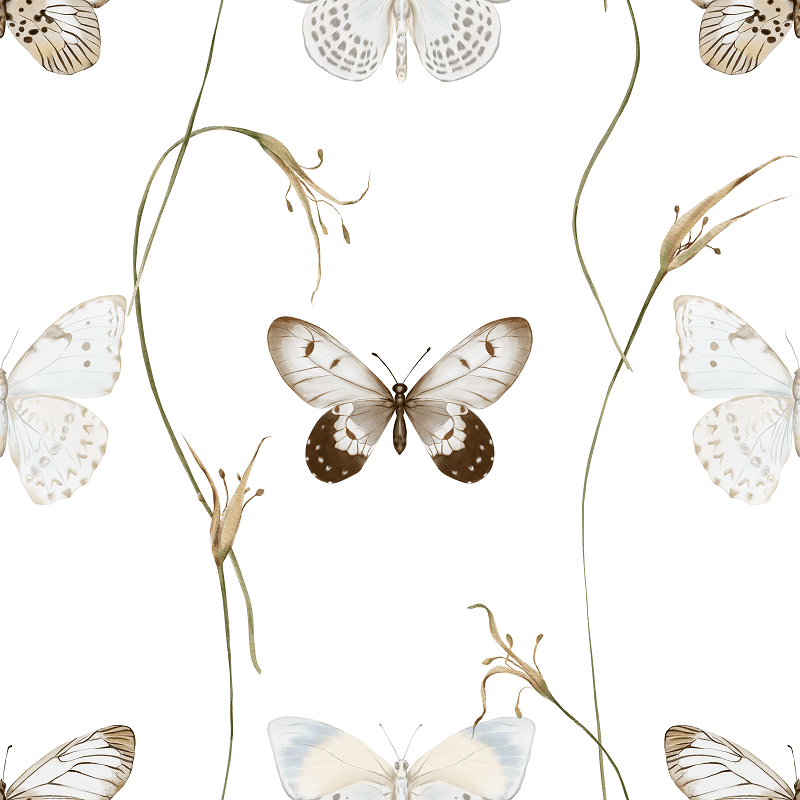 Tapeta ścienna Butterflies BW