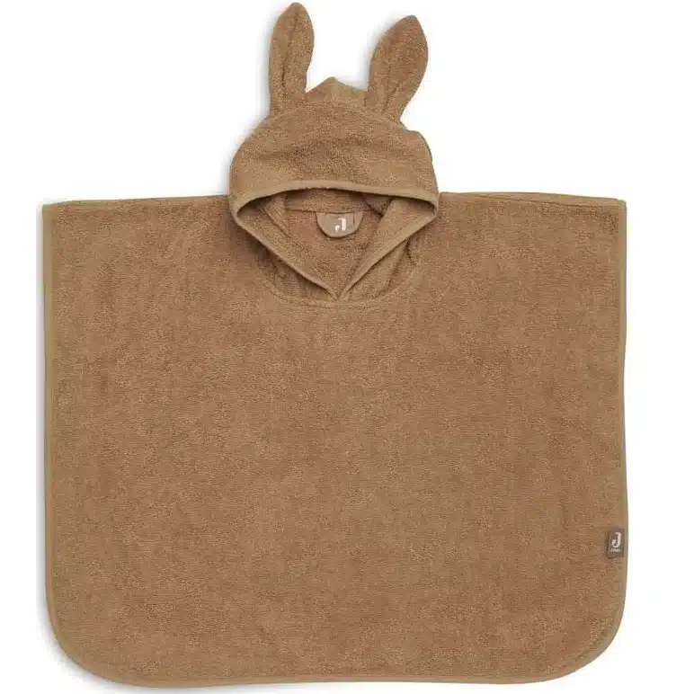 Poncho kąpielowe RABBIT z kapturem 65 x 62 cm CARAMEL Jollein BBTB
