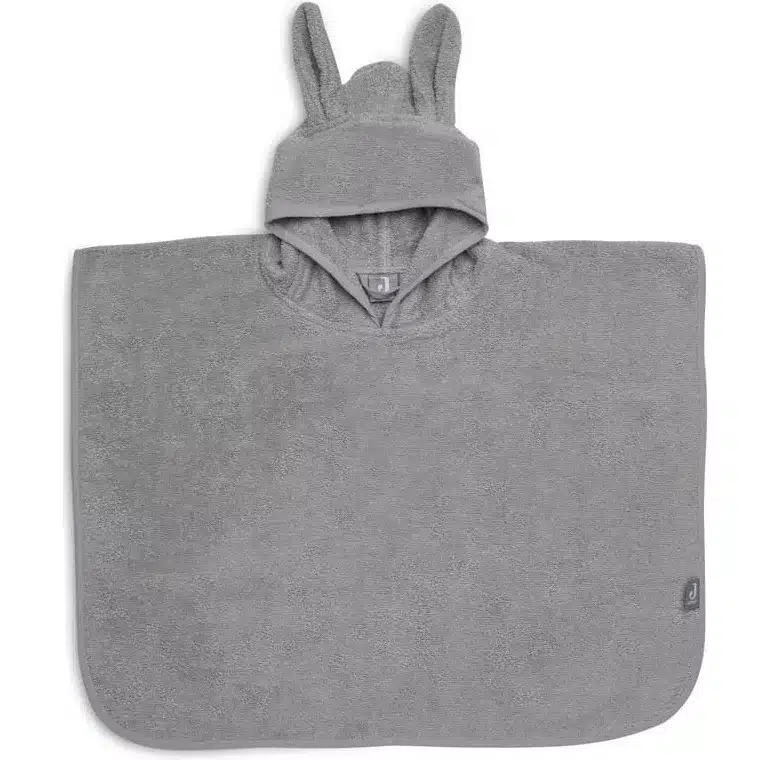 Poncho kąpielowe RABBIT z kapturem 65 x 62 cm STORM GREY Jollein BBTB