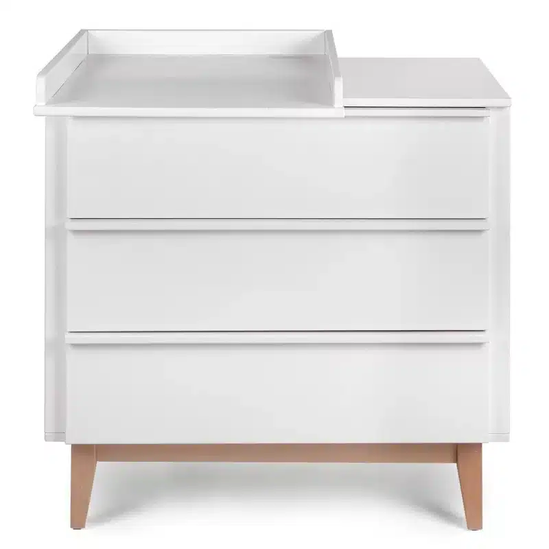 KOMODA SCANDY Z PRZEWIJAKIEM WHITE/NATURAL LB