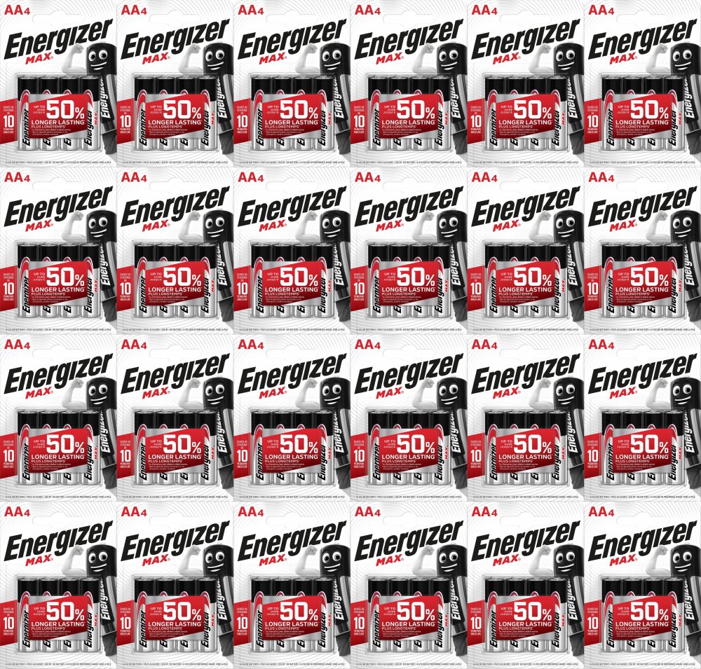 24x Bateria Energizer Max, AA, E91, 1.5V, 4 sztuki