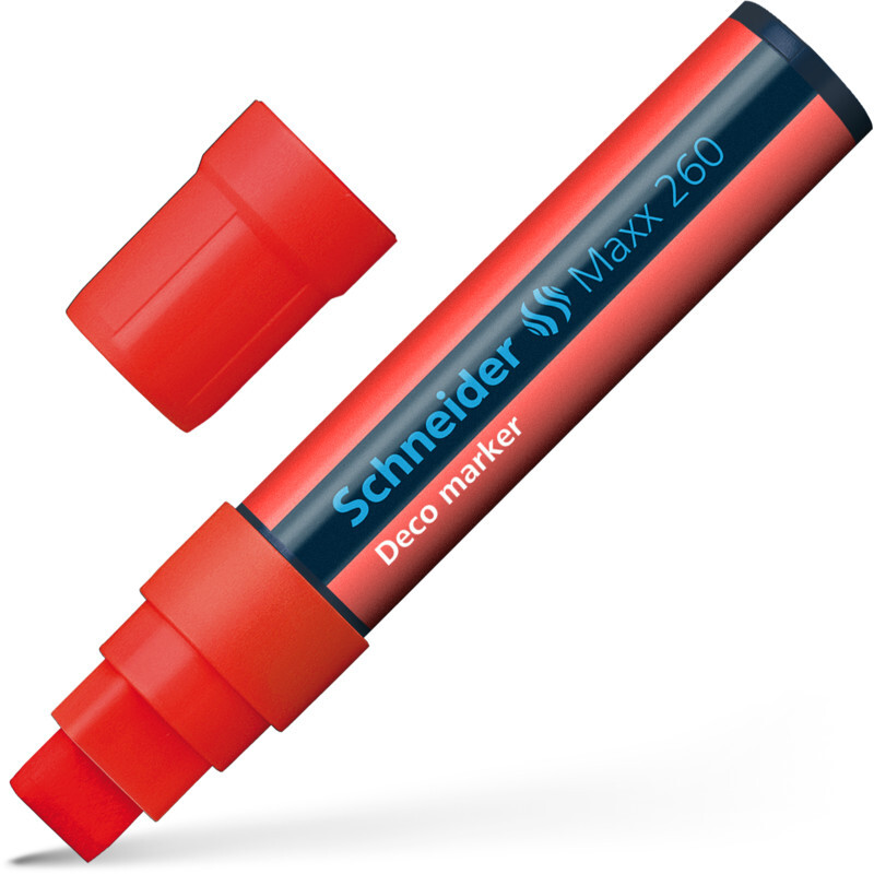 Marker kredowy Schneider Maxx 260 Deco, 5-15 mm, czerwony