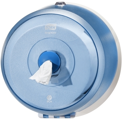 Podajnik na papier toaletowy w rol Tork SmartOne Mini, system T9, niebieski