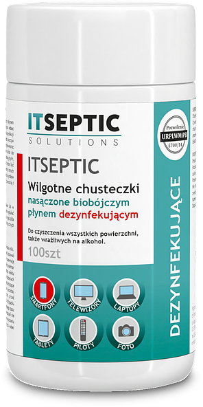 Chusteczki czyszcząco-dezynfekujące Itseptic, do powierzchni i sprzętu, 9x13.5 cm, 100 sztuk