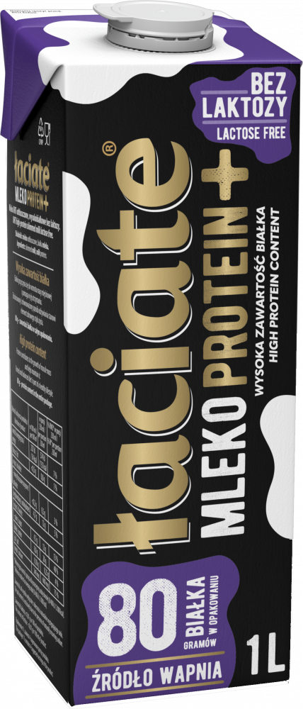 Mleko UHT proteinowe Łaciate Protein+, bez laktozy, 0.0%, 1l