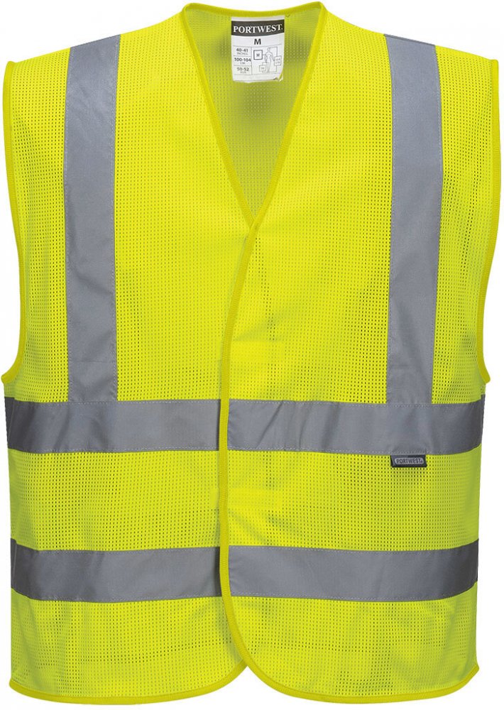 Kamizelka odblaskowa Portwest C370, siatkowa, rozmiar S/M, żółty