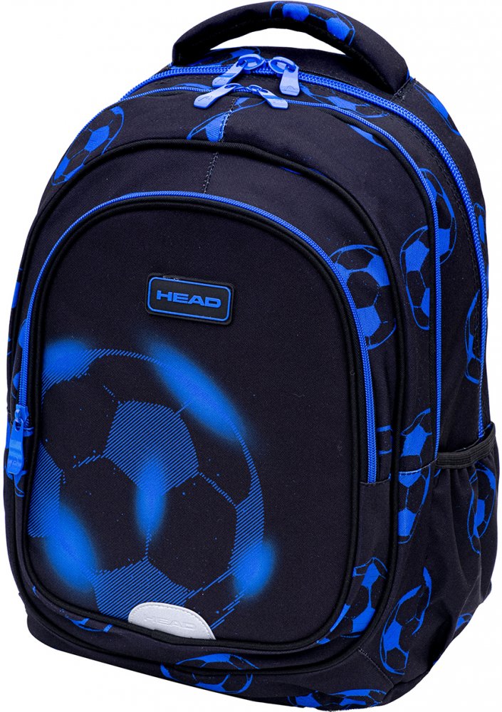 Plecak szkolny Astra Head Football, trzykomorowy, 20l, neo blue