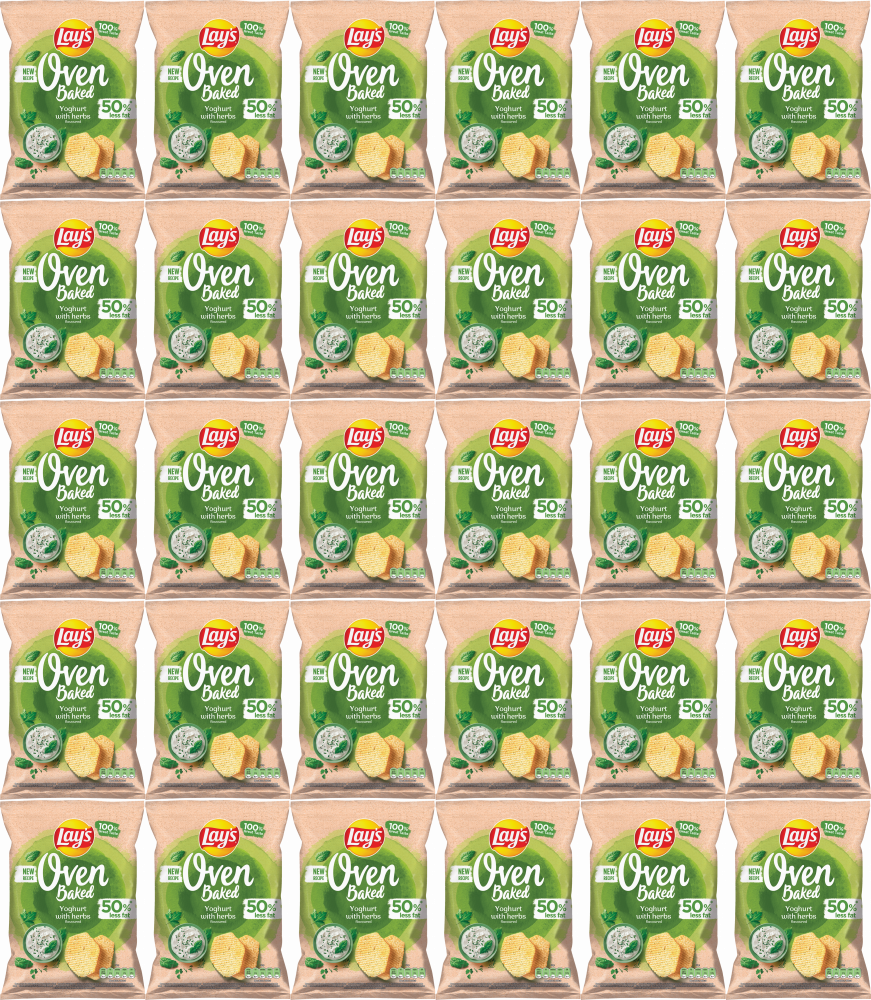 48x Chipsy Lay's Oven Baked Yoghurt with Herbs, jogurt z ziołami, 40g
