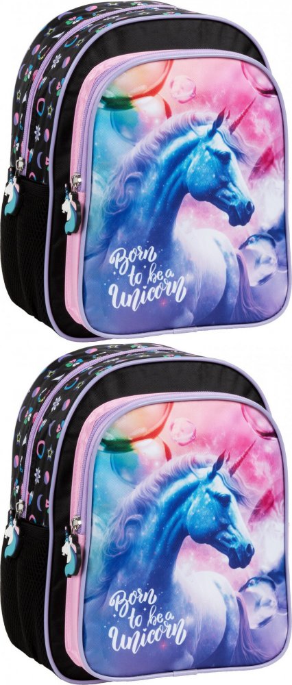 2x Plecak dla przedszkolaka Derform 11 Jednorożec 15, 9l, 29x23x14cm