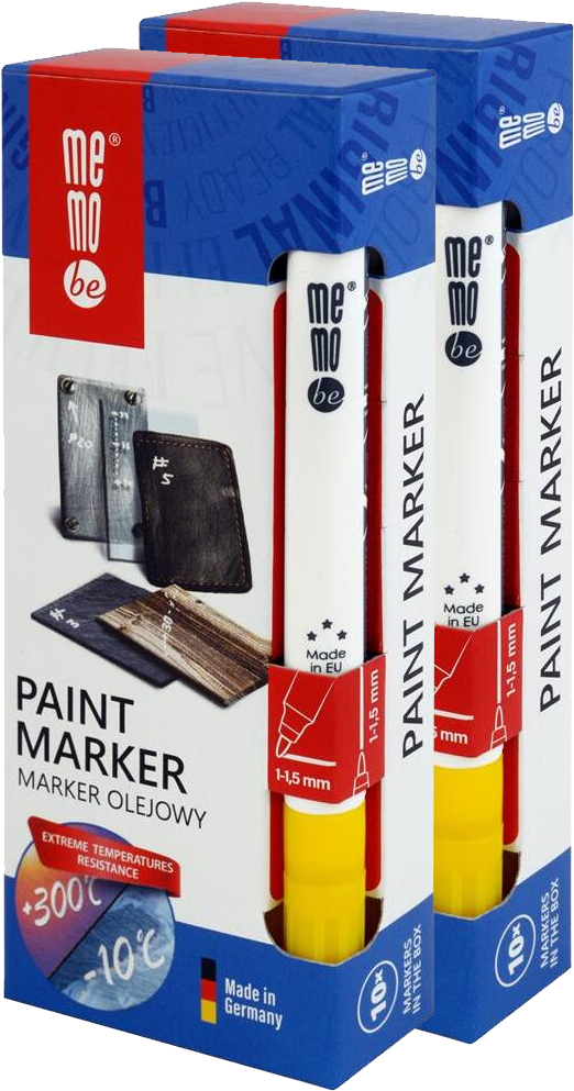20x Marker olejowy MemoBe MM300, okrągła, 1-1.5mm, żółty