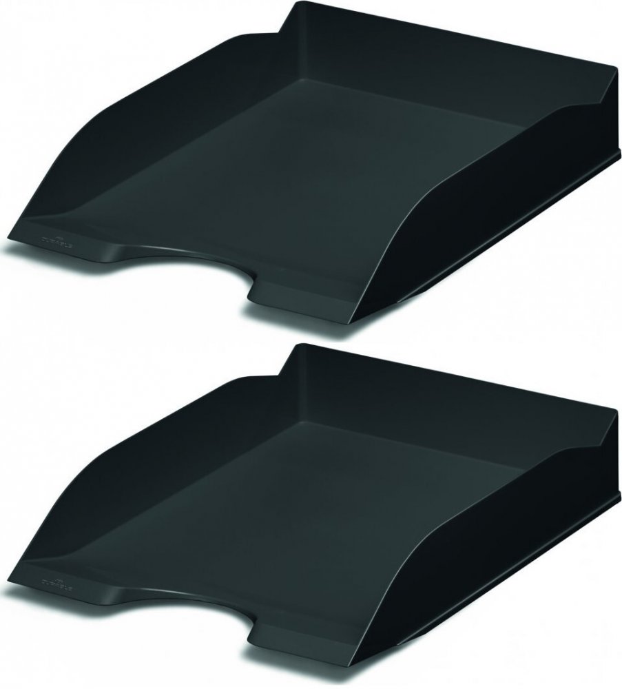 2x Półka na dokumenty Durable ECO, A4, plastikowa, czarny