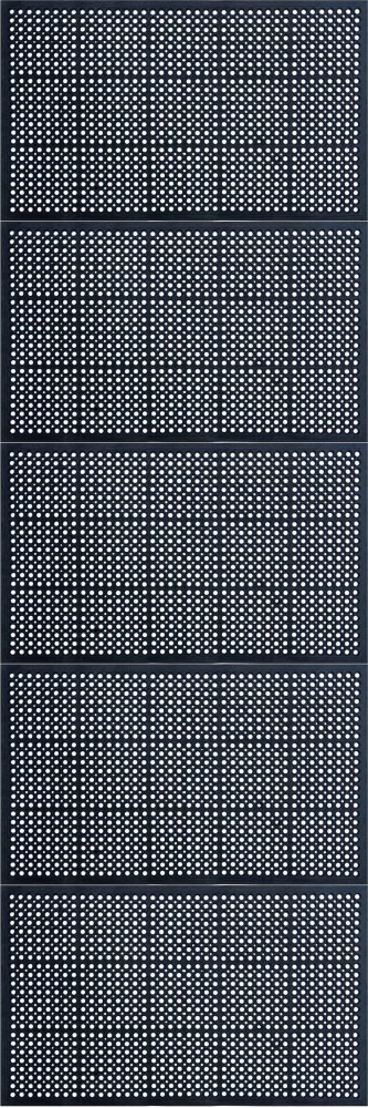 5x Wycieraczka ażurowa Krystynka, z najazdem, gumowa, 60x90x1.3cm, czarny