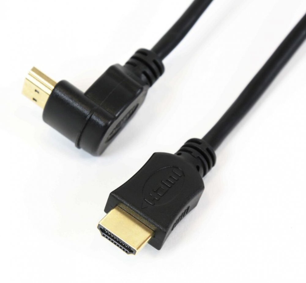 Kabel HDMI - HDMI Omega, Gold Anugular, 3m, czarny
