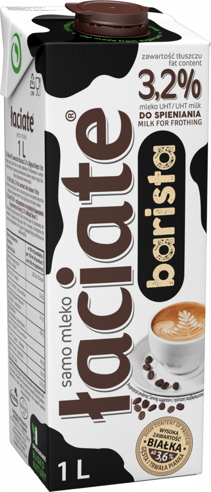 Mleko UHT do spieniania Łaciate Barista, 3.2%, 1l