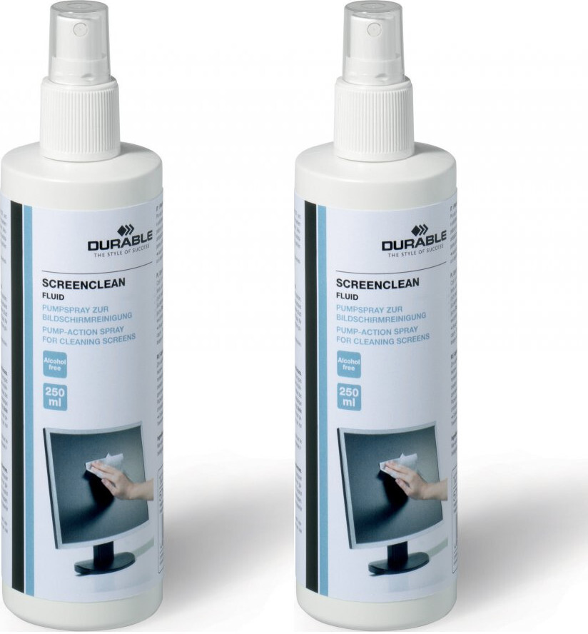 2x Płyn do czyszczenia monitorów Durable Screenclean, 250ml