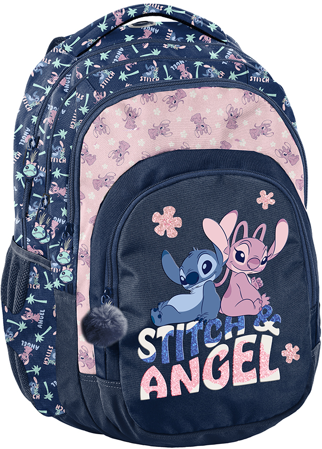 Plecak szkolny Paso Disney Stitch, trzykomorowy, 38x29x17cm