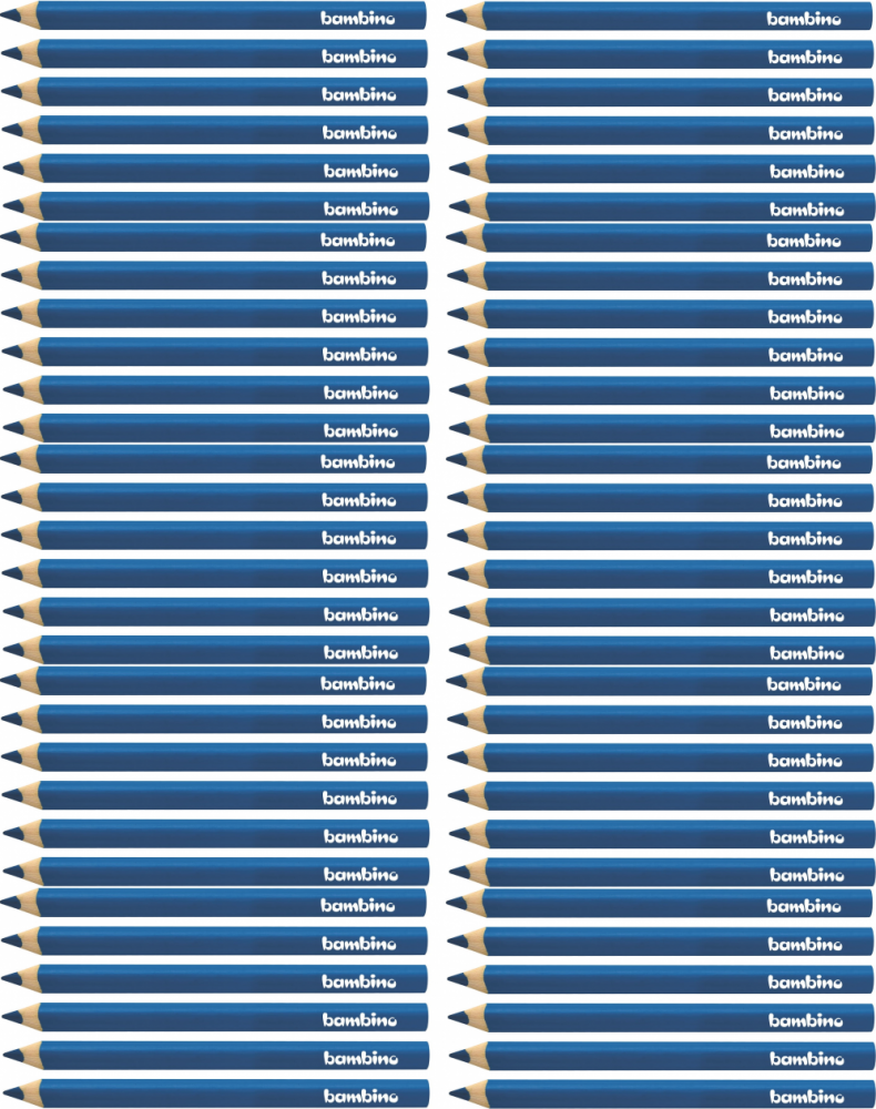 5x Kredki Bambino, w oprawie drewnianej, trójkątne, 12 sztuk, granatowy