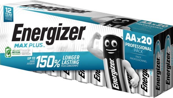 Bateria alkaliczna Energizer Max Plus, AA, LR6, 1.5V, 20 sztuk