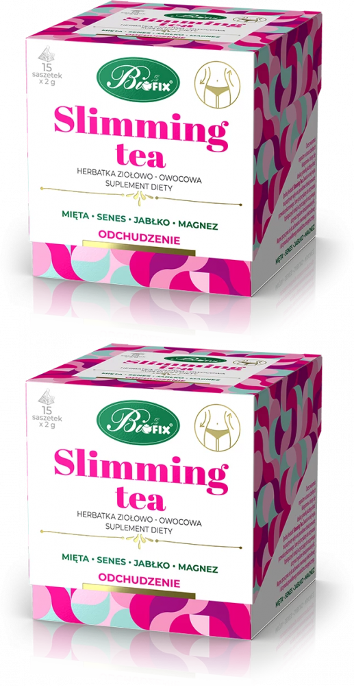 2x Herbata funkcjonalna w torebkach Bifix Slimming Tea, 15 sztuk x 2g