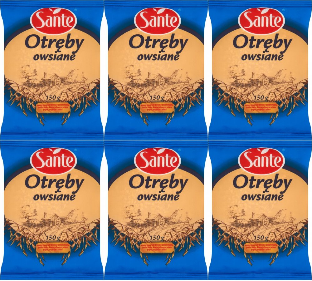 6x Otręby owsiane Sante, 150g