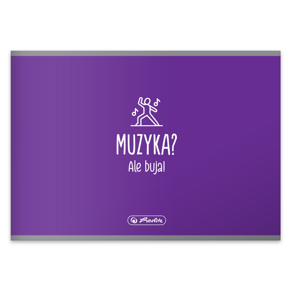 Zeszyt przedmiotowy w pięciolinię Herlitz Muzyka (zeszyt do nut), A5, 16 kartek, fioletowy