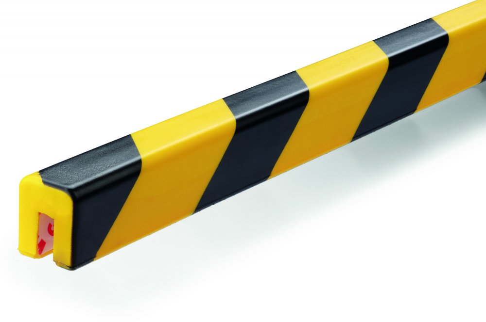 Profil ochronny ostrzegawczy Durable E8, ochrona krawędzi, wcięcie 8mm, 1m, żółto-czarny