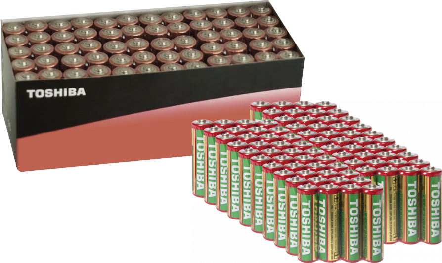20x Bateria cynkowo-węglowa Toshiba Heavy Duty, AA/R6, 4 sztuki, folia
