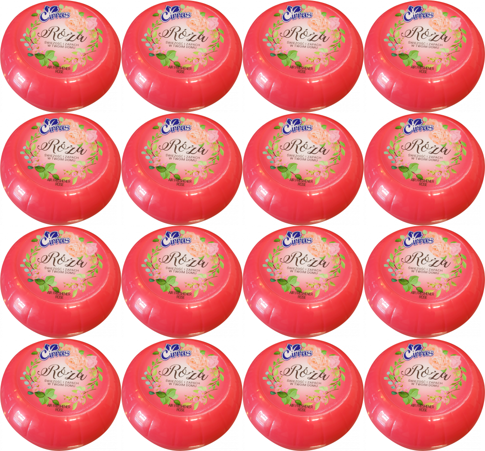 16x Odświeżacz powietrza Cirrus tulipan, róża, żel, 150g