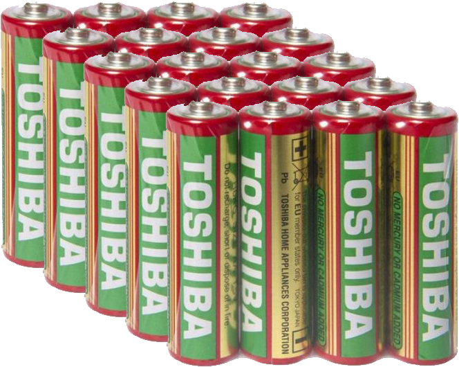 5x Bateria cynkowo-węglowa Toshiba Heavy Duty, AA/R6, 4 sztuki, folia
